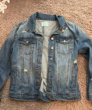 Judith March Custom Distressed Blue Jean jacket thumbnail 1
