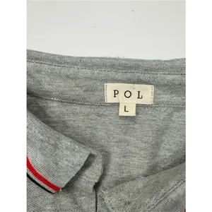 POL Gray Contrast Tipped 100% Cotton Polo Size Large NWOT thumbnail 3