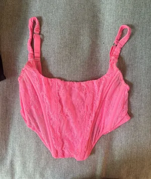 Urban Outfitters Hot Pink Corset Top thumbnail 1