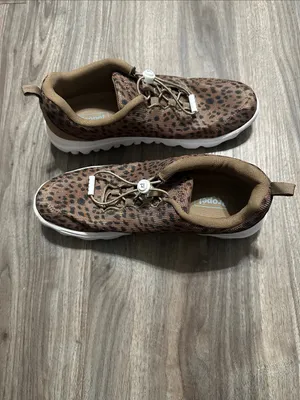 Propet Leopard Print Slip-On Athletic Shoes in Brown/Tan thumbnail 8