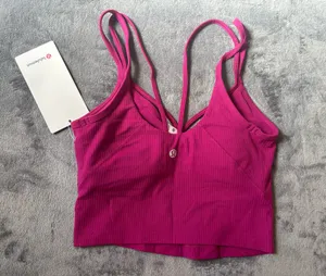 Lululemon Align Strappy Ribbed Tank Top Magenta Purple Size 2 thumbnail 3