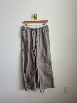 Daily Practice by Anthropologie Parachute Wide Leg Pants Taupe Small thumbnail 3
