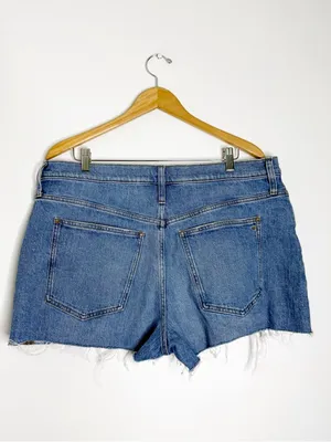 Madewell The Perfect Jean Short Size 33 High Rise Raw Hem Denim thumbnail 7