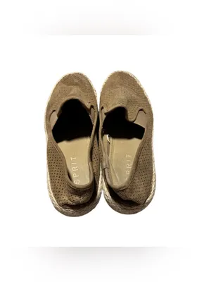 Espirit Nadine Espadrille Shoes Women's 7 Slip On Sneaker Brown Suede Casual thumbnail 3