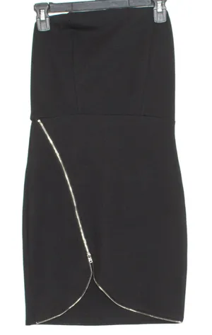 Superdown Womens Dress Strapless Zipper Mini Cocktail Zipper Black Size Small FU thumbnail 1