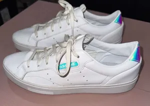Adidas Sleek Sneakers Leather Cloud White/ Crystal White thumbnail 1