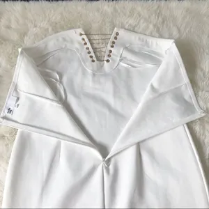 by the way REVOLVE White Strapless Mini‎ Dress Size Large Bodycon Lace Up Chain Party Club thumbnail 9