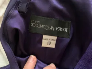 Jessica McClintock Girls Formal Purple Dress thumbnail 3
