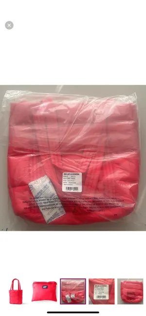 (NWT) Lands’ End Wanderweight Ultralight Packable Tote Bag in Coral Rose thumbnail 3