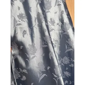 NWT Lulus All About You Slate Blue Floral Jacquard Satin Midi Dress Banquet XL thumbnail 6