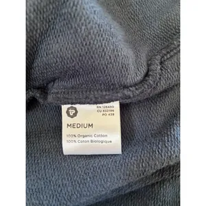 Pact Organic Cotton Shawl Collar Sweatshirt Navy Blue Medium Relaxed Pullover thumbnail 6