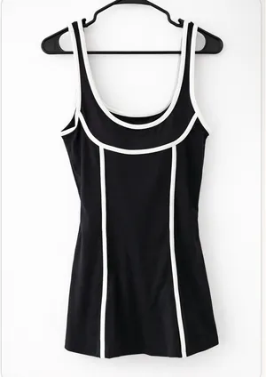 Anthropology black-and-white dress thumbnail 2