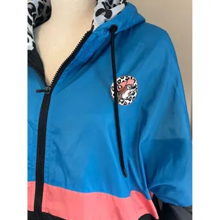 Black and blue Bucees rain jacket, windbreaker thumbnail 2