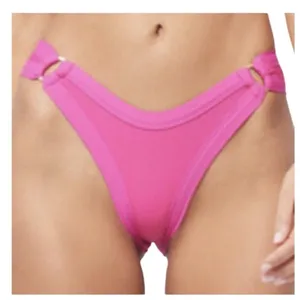 L*Space Anna Bitsy Cut Bougainvillea Pink Ribbed Bikini Bottom Women’s XS NWT thumbnail 13