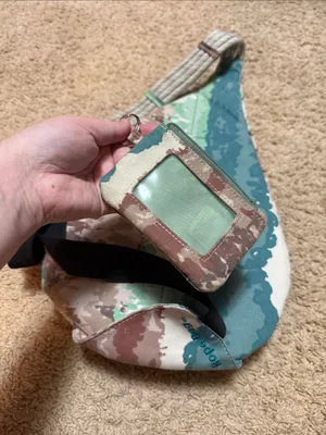 Kavu Rope Sling Bag in Teal, Mint & Brown Camo & Wallet thumbnail 5