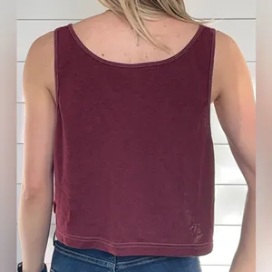 American Apparel Maroon crop tank thumbnail 2