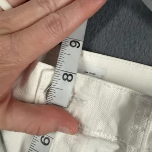 Ann Taylor LOFT Modern Straight Jeans Womens 4 27 White Mid Rise Raw Hem Denim thumbnail 7