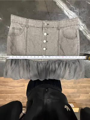 Elegant Tiered Tulle Maxi Skirt - Gray thumbnail 3