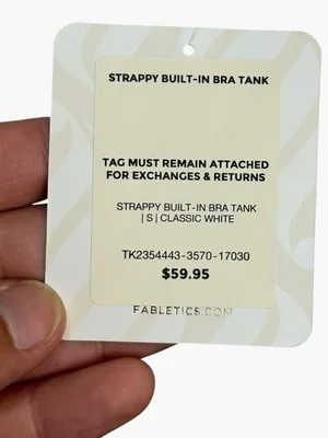 Fabletics Strappy Built-In Bra Tank White Size S Criss Cross Back Athletic Top thumbnail 9