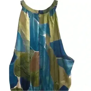 Nicole Miller Women's Sleeveless Halter Maxi Dress M‎ Multicolor Formal thumbnail 2