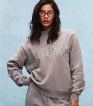 Parke monotone slate grey mockneck sweatshirt NWOT thumbnail 1