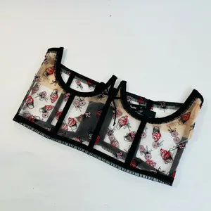 For Love & Lemons Rosie Bow Ice Cream Corset Top size Medium thumbnail 7
