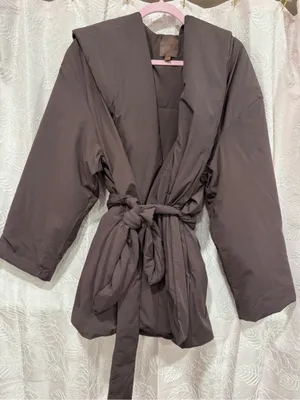 🤎✨ NikeSKIMS Woven Nylon Wrap Coat | Phoenix | L | NWT ✨🤎 (GAR) thumbnail 3