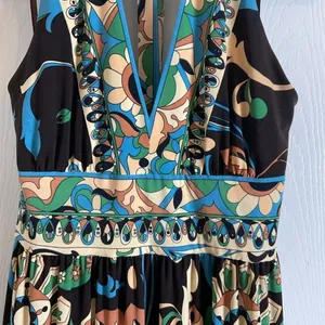Jones New York Y2K Halter Midi Dress Paisley Floral Silk-Look Cottagecore 10 thumbnail 5