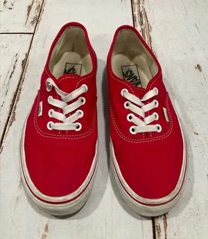 Vans Off The Wall Tb4r Red Canvas‎ Low Top Skate Shoes thumbnail 1