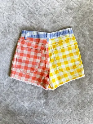 Farm Rio‎ Anthropologie Gingham Shorts Patchwork Picnic XS NWT thumbnail 7