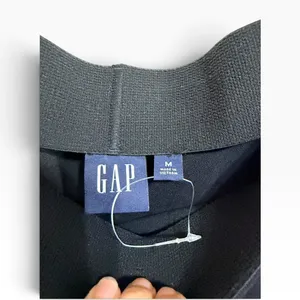 Gap Linen Blend Black Maxi Skirt Side Slit Summer Basic M thumbnail 2