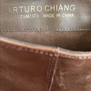 NWOT‎ Arturo Chiang Brown Ombré Leather Fierce Riding Boots Tall Size 7.5 thumbnail 2
