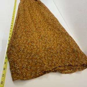 Liberty Love Women's S Boho Floral Duster Vest Mustard Yellow Sheer‎ Tie Front thumbnail 4