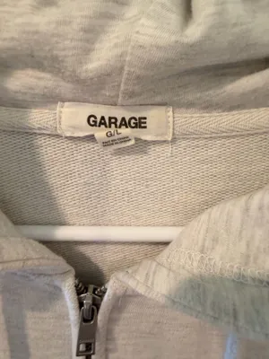 Garage Grey Zip Up Hoodie Size Large thumbnail 2