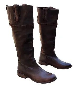Frye Shirley Artisan Tall Dark Brown Leather Boots Size 5.5 thumbnail 1
