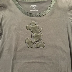 Disney Disneyland Top 3/4 Sleeve Mickey Mouse Y2K 90s Casual Streetwear Green Sz Large thumbnail 4