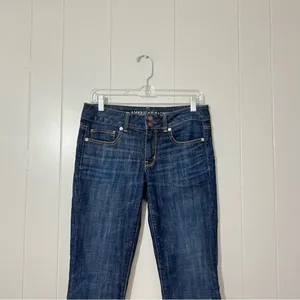 American Eagle Artist Crop Jeans Womens 6R Blue Denim Mid Rise thumbnail 3