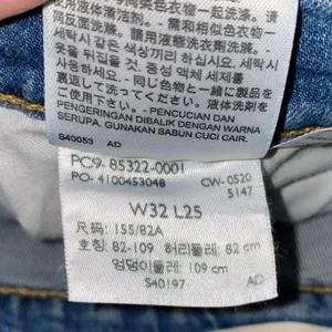 Levi's Mile High‎ Cropped Wide Leg Jeans 32 Button Fly High Rise Denim Blue thumbnail 6