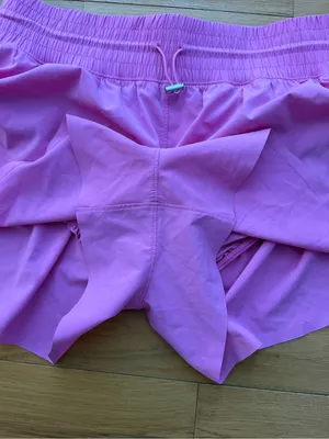 YPB Abercrombie motionTEK Women's Lightweight Pink Athletic Shorts Size L thumbnail 7