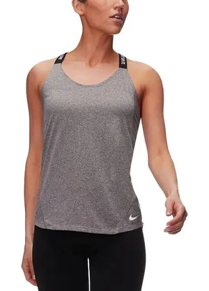 Nike Women’s Gray Dri-Fit Elastika Athletic Workout Fitness Gym Tank Sport M thumbnail 1