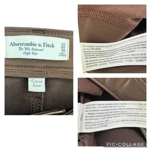Abercrombie & Fitch Curve Love Vegan Leather 90’s Relaxed Ultra High 33 16 Short thumbnail 12