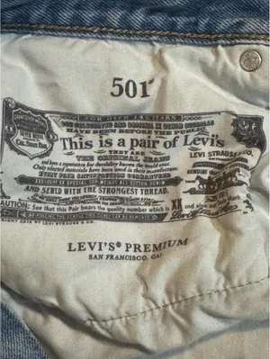 Levi's 501 Light Blue Denim Cutoff Shorts thumbnail 6