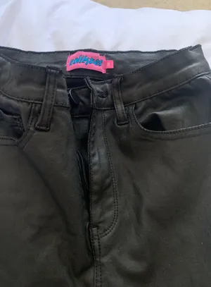 Edikted Faux Black Leather Pants thumbnail 3