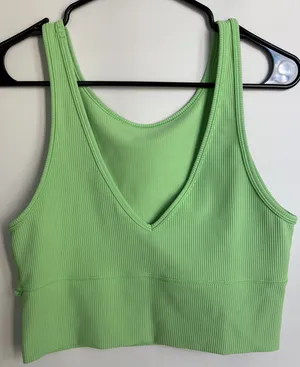 Lululemon Power Pivot Tank Top Ribbed Green thumbnail 1