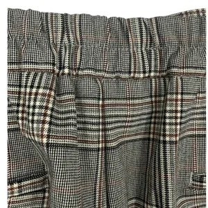 Nicole Miller New York Womens Gray Brown Plaid Wide Leg Trousers Pants Size 14 thumbnail 7