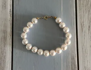 Beautiful Faux Pearl Beaded Bracelet 7.75” Long thumbnail 3