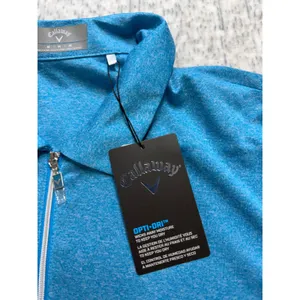 Callaway Womens‎ Med Opti-Dri Quarter Zip Polo Shirt Vivid Blue Heather NWT M thumbnail 2