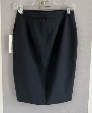 Ann Taylor The Tropical Wool Black Pencil Skirt thumbnail 3