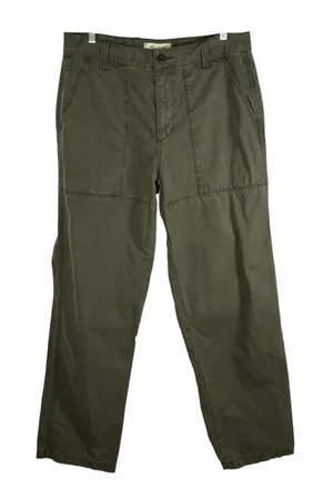 Madewell Twill Wide Leg Utility Pants Woman’s Size 32 Olive Green‎ Boho thumbnail 1