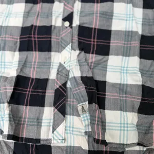 Barbour Womens Shoreline Shirt 10 EUC Oversized Windowpane Tartan Coastal Preppy thumbnail 12